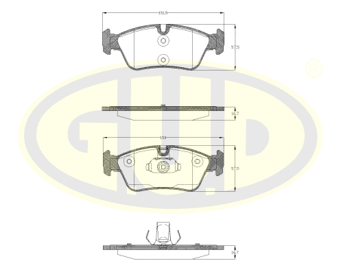 Brake Pad Set, disc brake (GBP880133)