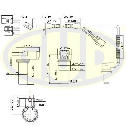 Sensor, wheel speed (GABS01036)