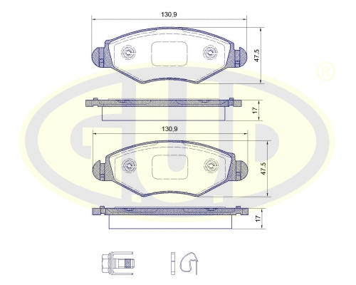 Brake Pad Set, disc brake (GBP064320)