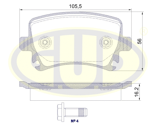 Brake Pad Set, disc brake (GBP880102)