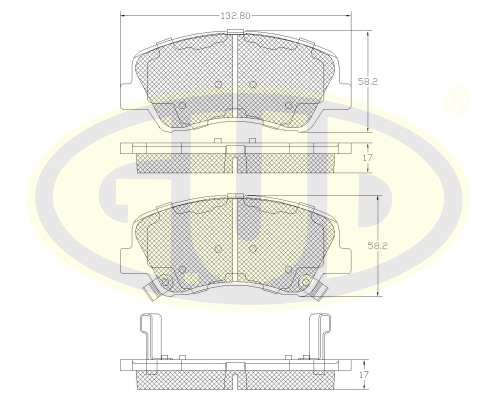 Brake Pad Set, disc brake (GBP148802)