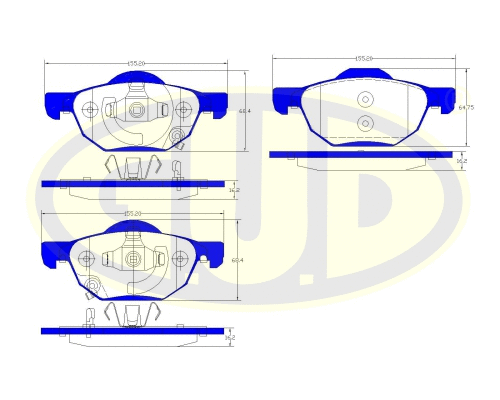 Brake Pad Set, disc brake (GBP106802)
