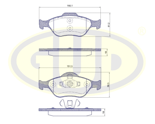 Brake Pad Set, disc brake (GBP076600)