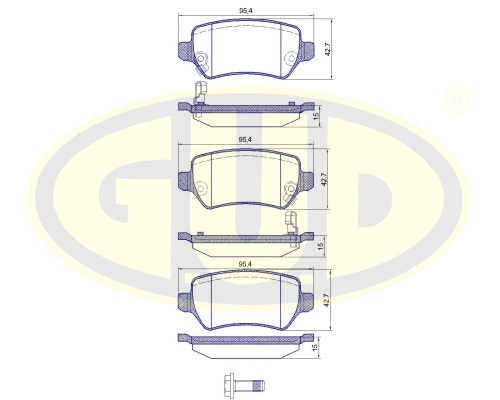 Brake Pad Set, disc brake (GBP880101)