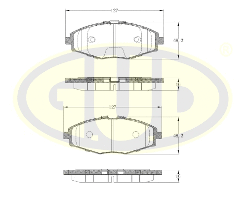 Brake Pad Set, disc brake (GBP069600)