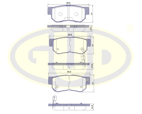 Brake Pad Set, disc brake (GBP880157)