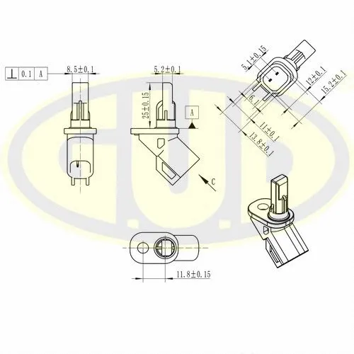 Sensor, wheel speed (GABS01406)