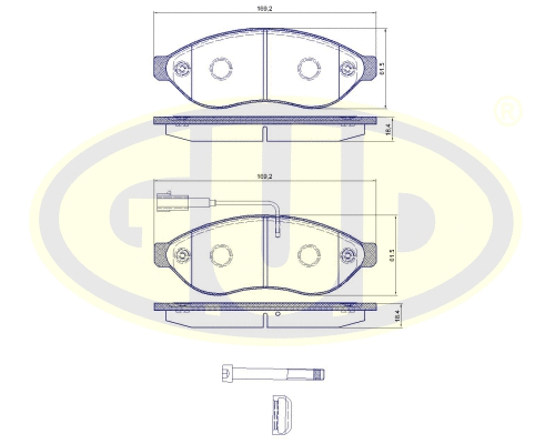 Brake Pad Set, disc brake (GBP880140)