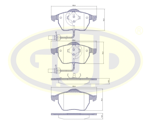 Brake Pad Set, disc brake (GBP880105)