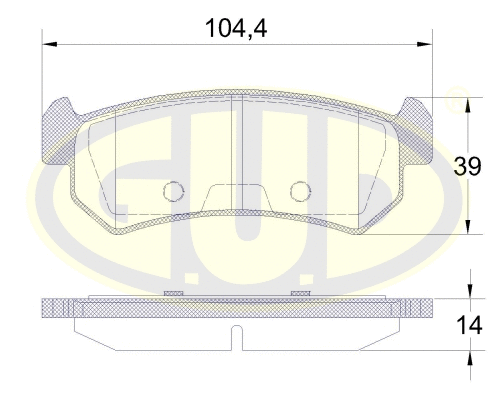 Brake Pad Set, disc brake (GBP104800)