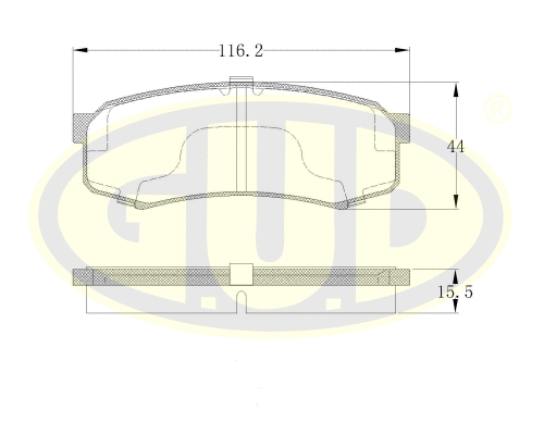 Brake Pad Set, disc brake (GBP041300)