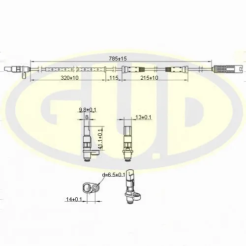 Sensor, wheel speed (GABS01206)