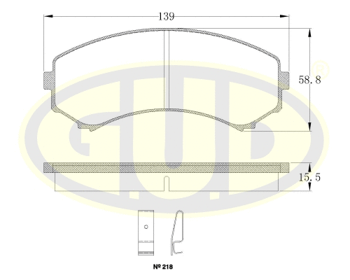 Brake Pad Set, disc brake (GBP039600)