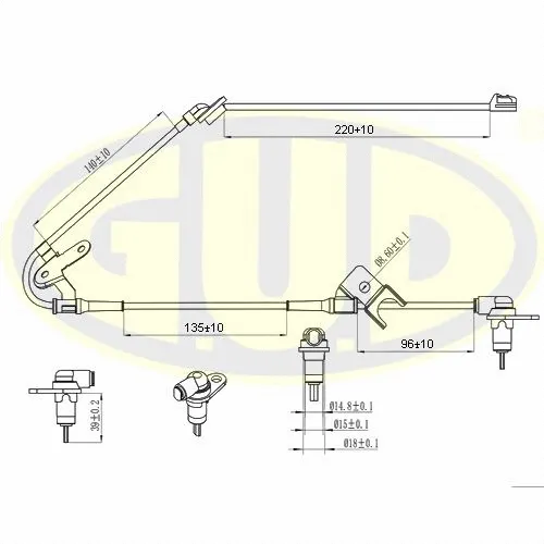 Sensor, wheel speed (GABS02021)