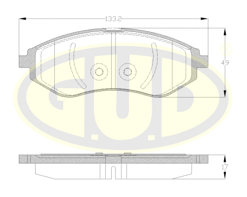 Brake Pad Set, disc brake (GBP098600)