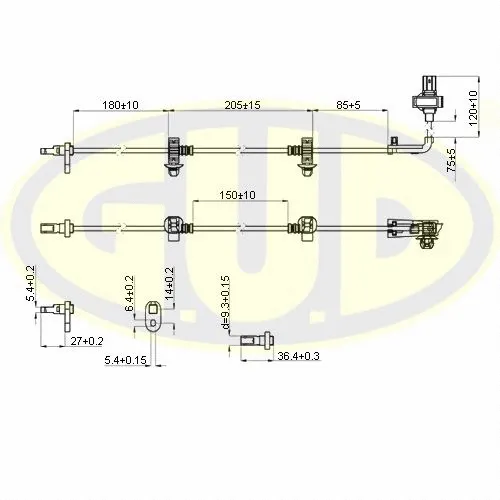 Sensor, wheel speed (GABS02501)