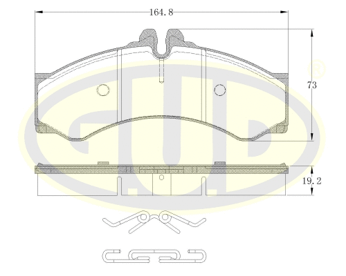 Brake Pad Set, disc brake (GBP880121)