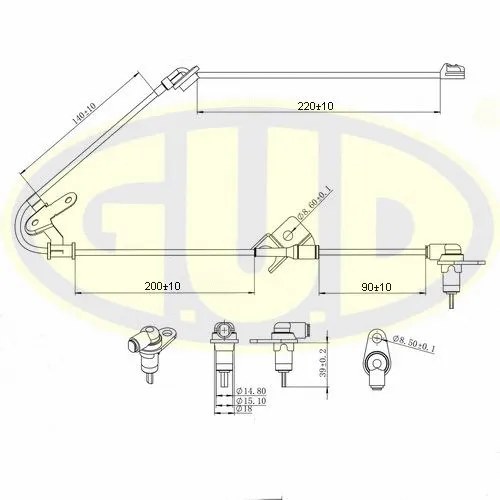 Sensor, wheel speed (GABS02015)