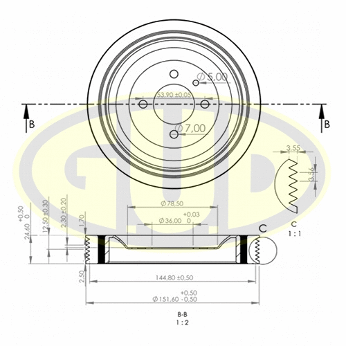 Belt Pulley, crankshaft (GCP701183)
