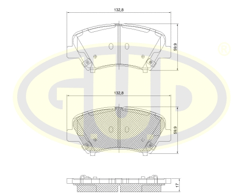 Brake Pad Set, disc brake (GBP141232)