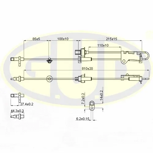 Sensor, wheel speed (GABS02525)