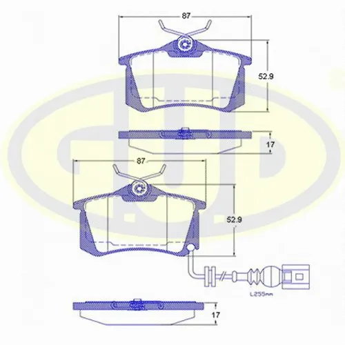 Brake Pad Set, disc brake (GBP026341)