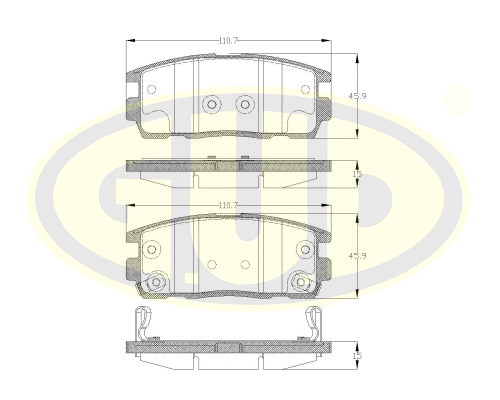 Brake Pad Set, disc brake (GBP126012)