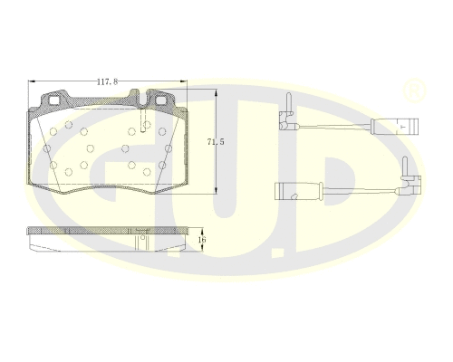 Brake Pad Set, disc brake (GBP076902)