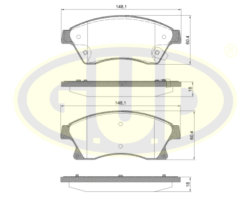 Brake Pad Set, disc brake (GBP143112)