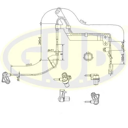 Sensor, wheel speed (GABS02022)