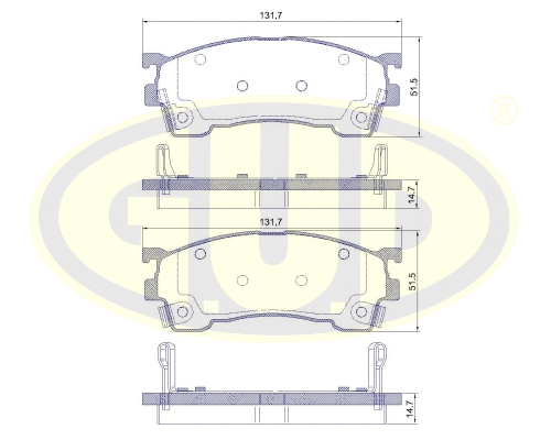 Brake Pad Set, disc brake (GBP880145)