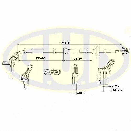 Sensor, wheel speed (GABS01031)