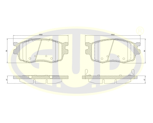 Brake Pad Set, disc brake (GBP120802)