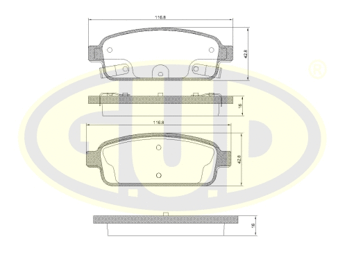 Brake Pad Set, disc brake (GBP143202)