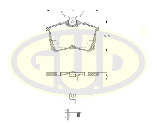 Brake Pad Set, disc brake (GBP069502)