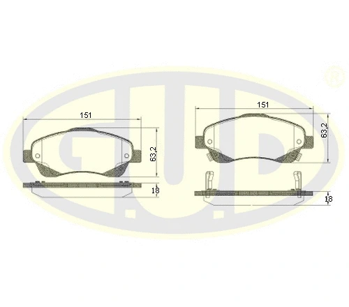 Brake Pad Set, disc brake (GBP880166)