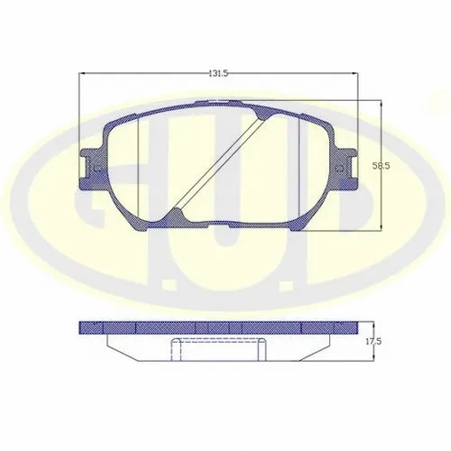 Brake Pad Set, disc brake (GBP088400)
