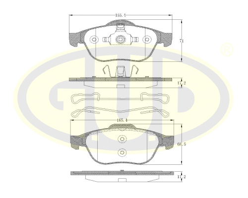 Brake Pad Set, disc brake (GBP880138)