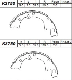 Brake Shoe Set (K3750)