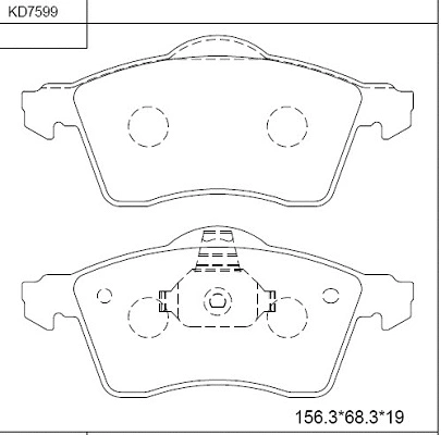 Brake Pad Set, disc brake (KD7599)