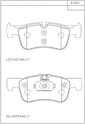 Brake Pad Set, disc brake (KD7003)