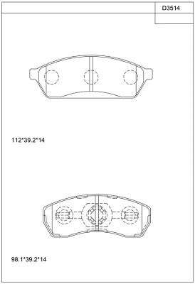Brake Pad Set, disc brake (KD3514)