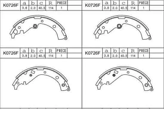 Brake Shoe Set (K0726F)