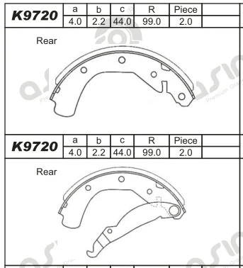 Brake Shoe Set (K9720)