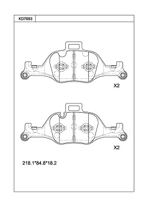 Brake Pad Set, disc brake (KD7693)