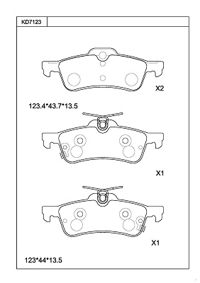 Brake Pad Set, disc brake (KD7123)