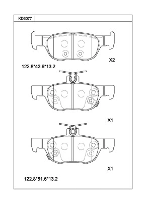 Brake Pad Set, disc brake (KD3077)