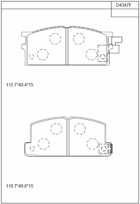 Brake Pad Set, disc brake (KD4347F)