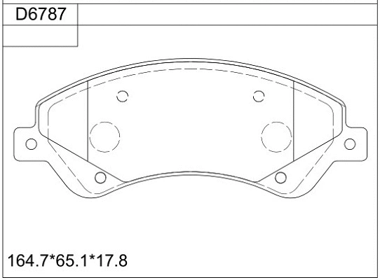 Brake Pad Set, disc brake (KD6787)