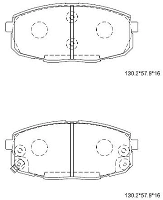 Brake Pad Set, disc brake (KD9740)